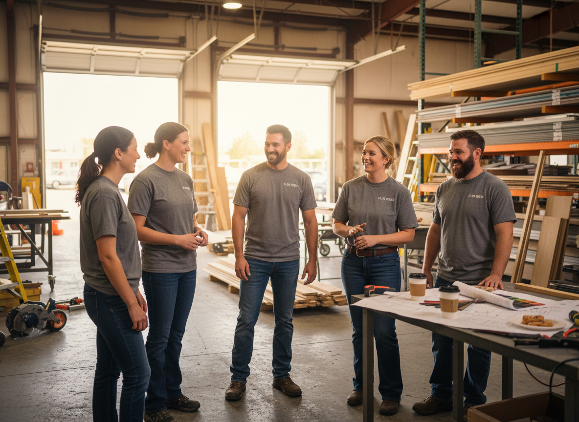The Flux Mender team at work in Union