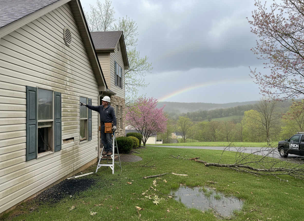 Inspecting Siding After Spring Thunderstorms in Northern Kentucky