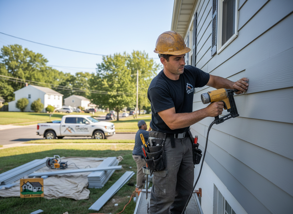 Siding contractor work by Flux Mender in Union, Kentucky